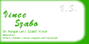 vince szabo business card